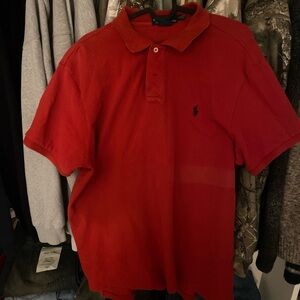 red polo shirt